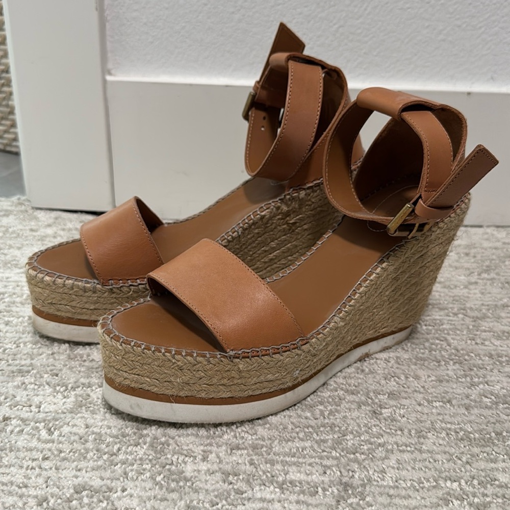 See by Chloé Women's Glyn Espadrille Platform Wedge Ankle Strap Sandals